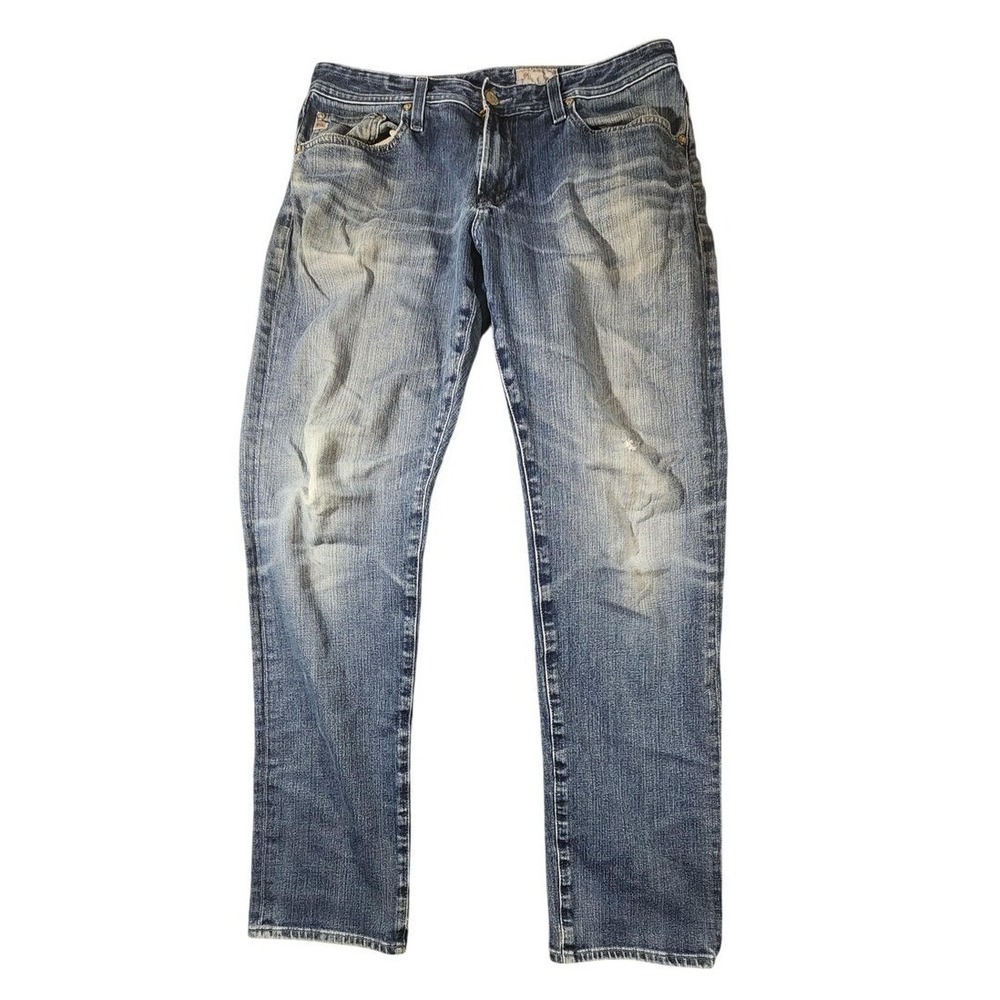 Vintage AG Adriano Goldschmied Jeans Mens 34x31 Straight‎ Distressed Denim Retro
